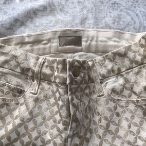 Mother gold pattern jeans